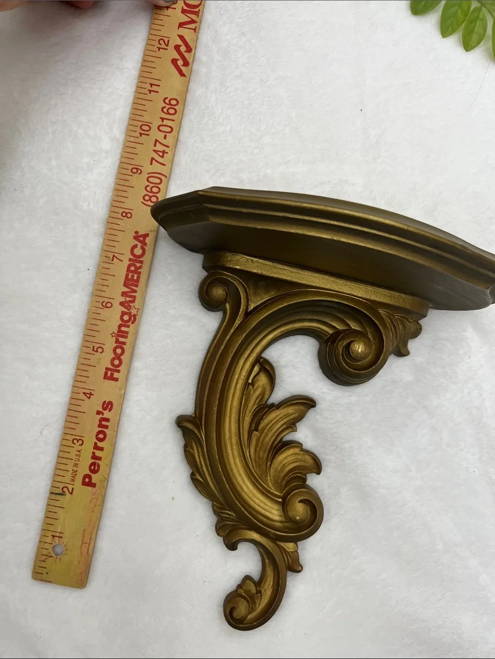 Vintage Ornate Gold Wall Floating Shelf